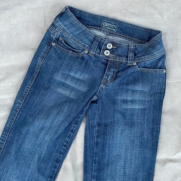 FLARE Wide Bottom Denim Dynamite Blue Washed Jeans - XXS w25 - Picture 2 of 3
